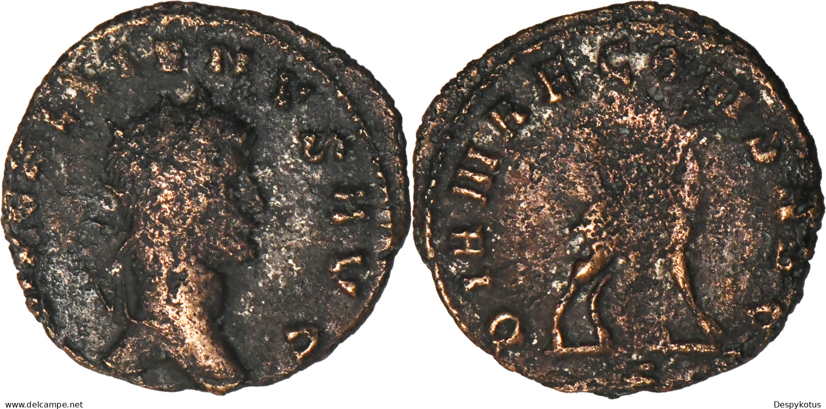 ROME - Antoninien - GALLIEN - Bestiaire Antilope - DIANAE CONS AVG - RIC.178 - 19-109 - Der Soldatenkaiser (die Militärkrise) (235 / 284)