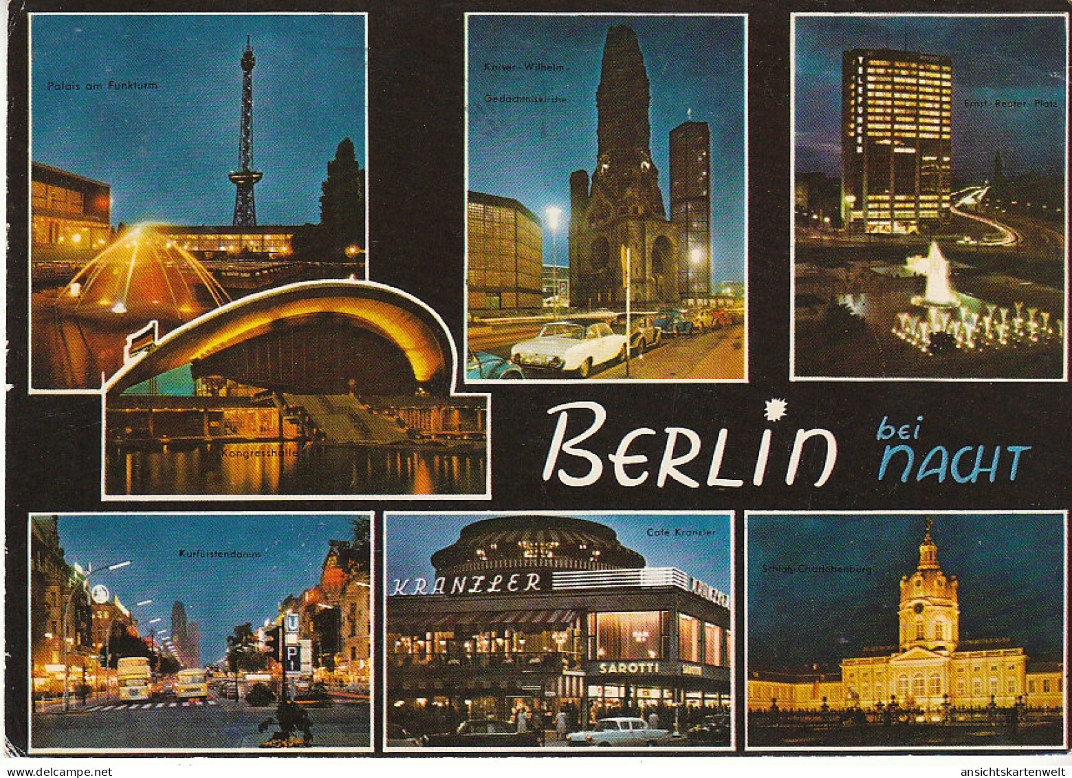 Berlin Bei Nacht Mehrbildkarte Gl1978? #C9626 - Other & Unclassified