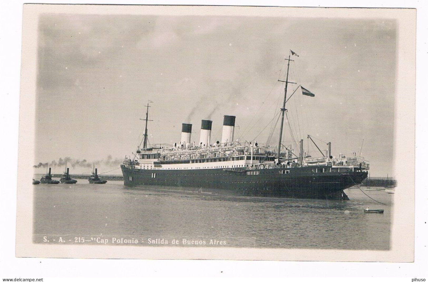 SCH-1689  VAPOR POLONIO At Buenos Aires - Paquebots