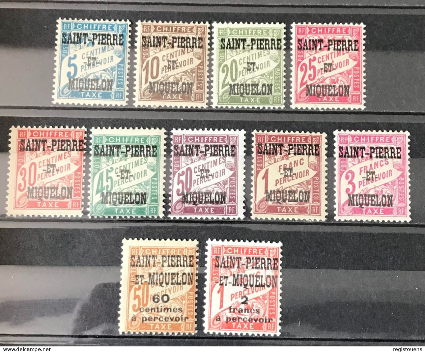 Lot De 11 Timbres Taxes Neufs* Saint Pierre Et Miquelon 1925/1927 - Timbres-taxe