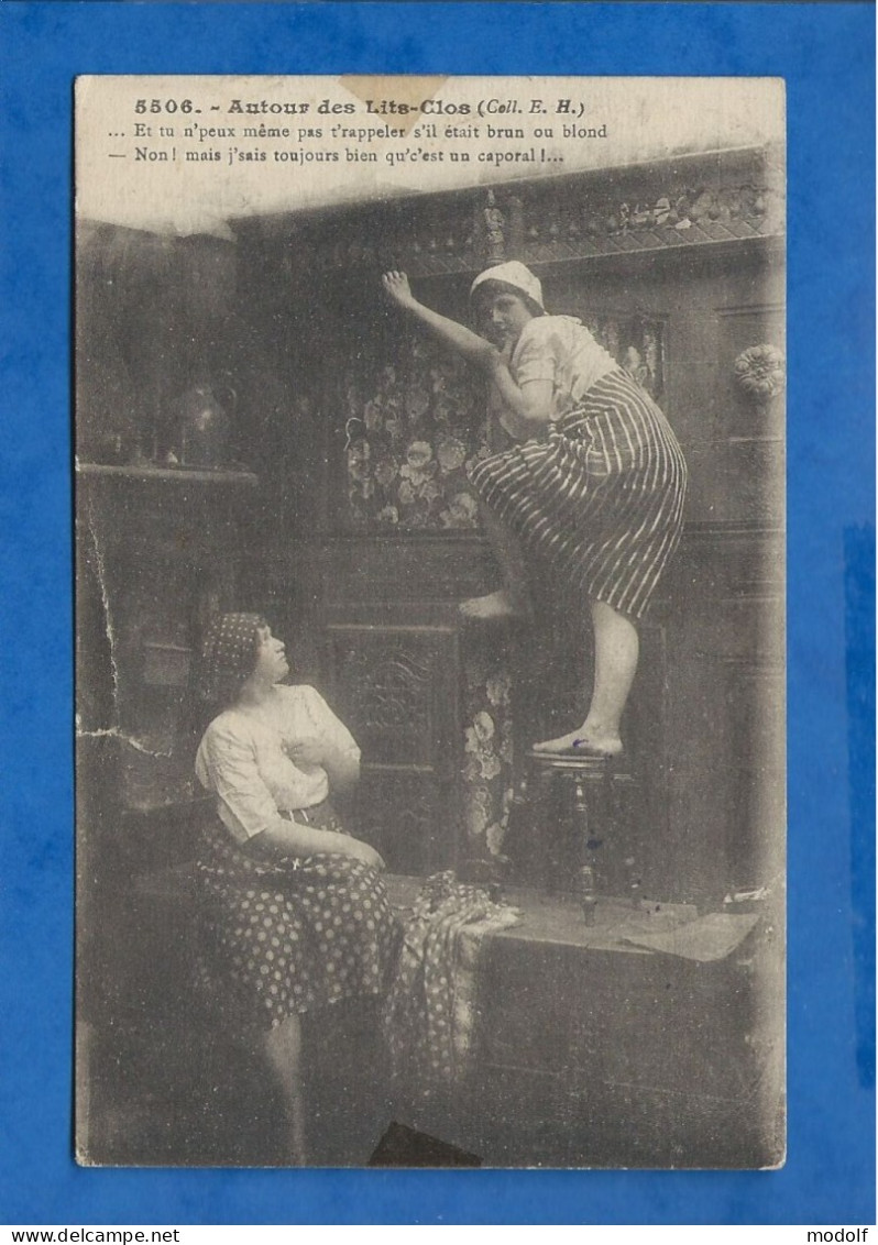 CPA - Folklore - Autour Des Lits Clos - N°5506 - Circulée En 1922 - Autres & Non Classés