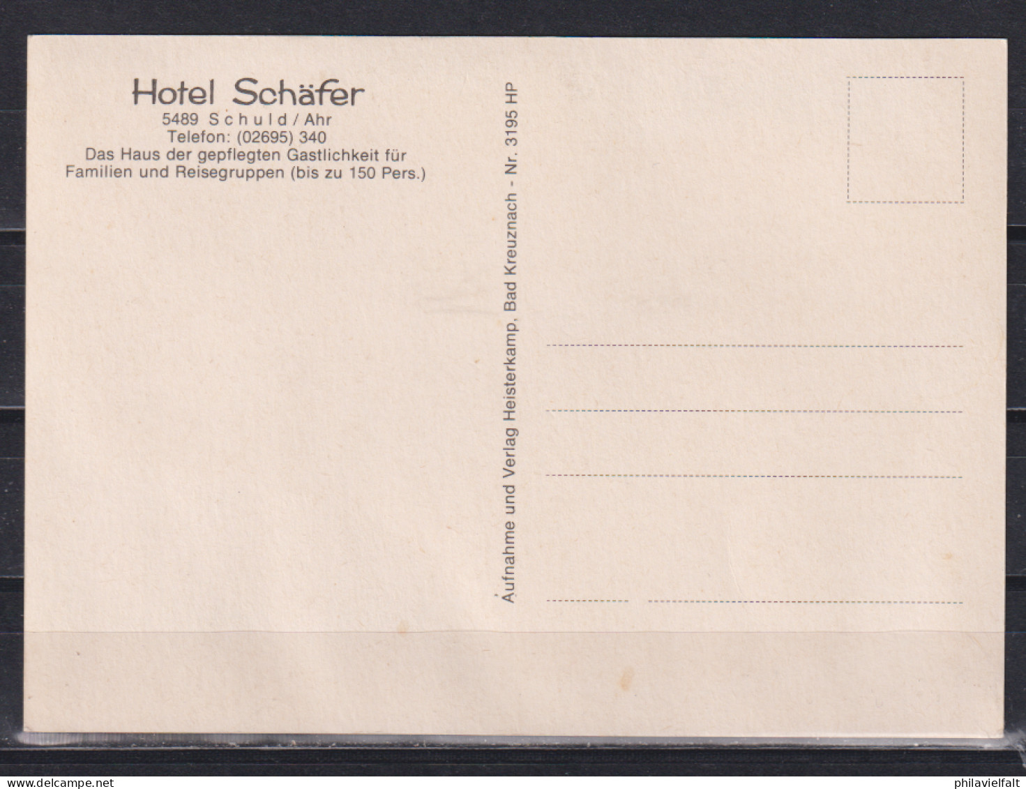 Bund Um 1950 Colorkarte Schuld/Ahr Hotel Schäfer , Ungebraucht - Bad Neuenahr-Ahrweiler