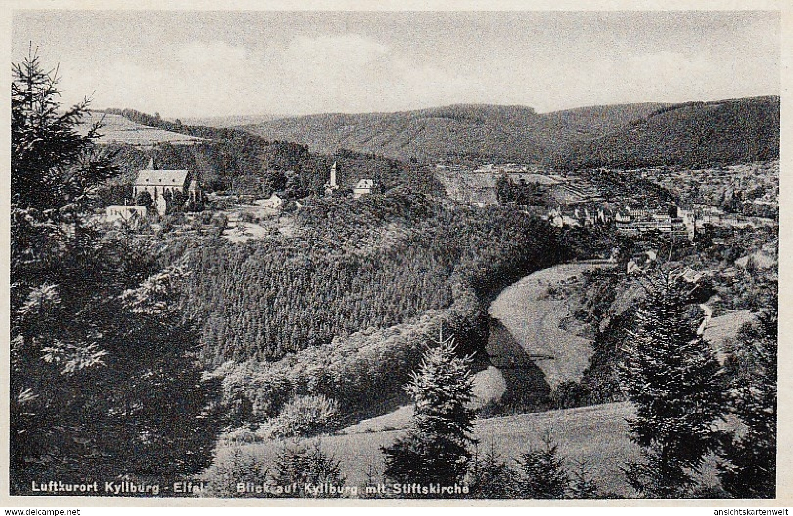 Luftkurort Kyllburg Eifel Blick Af Kyllburg Mit Stiftskirche Ngl #D1126 - Autres & Non Classés