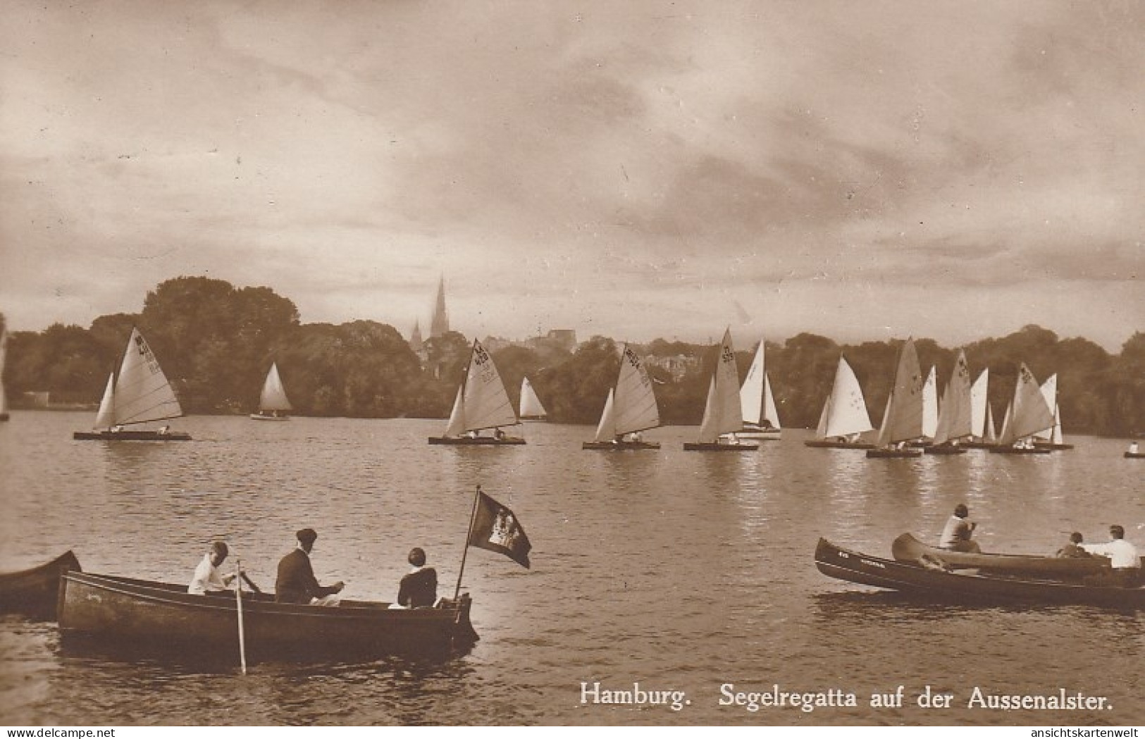 Hamburg Segelregatta Auf Der Außenalster Gl1928 #D1394 - Sonstige & Ohne Zuordnung