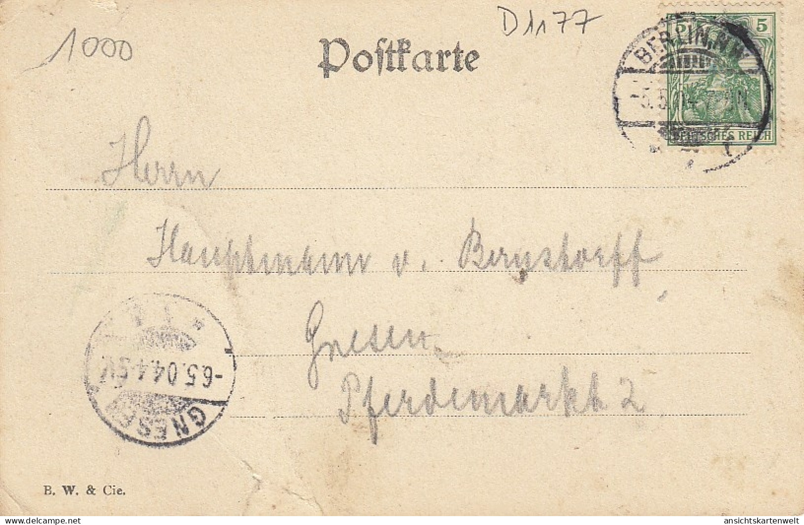 Berlin Gruss Aus Dem Restaurant Treppchen Unter Den Linden Gl1904 #D1177 - Autres & Non Classés