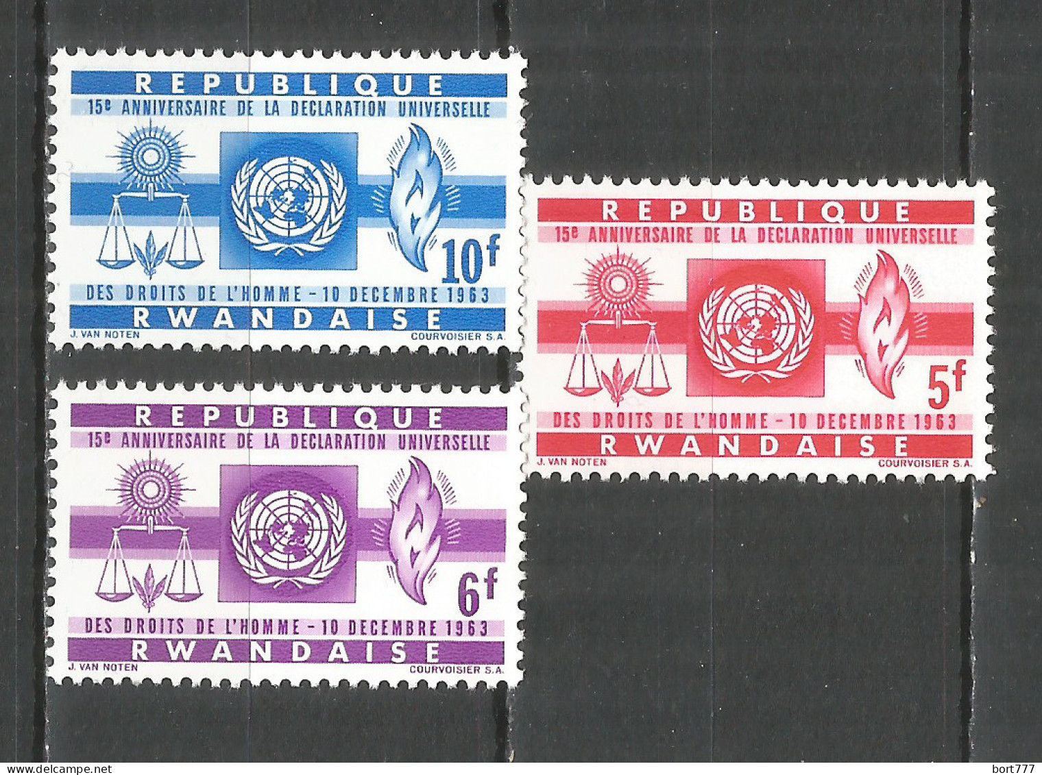Rwanda 1963 Year ,mint Stamps MNH(**) Mi.# 41-43 - Ongebruikt