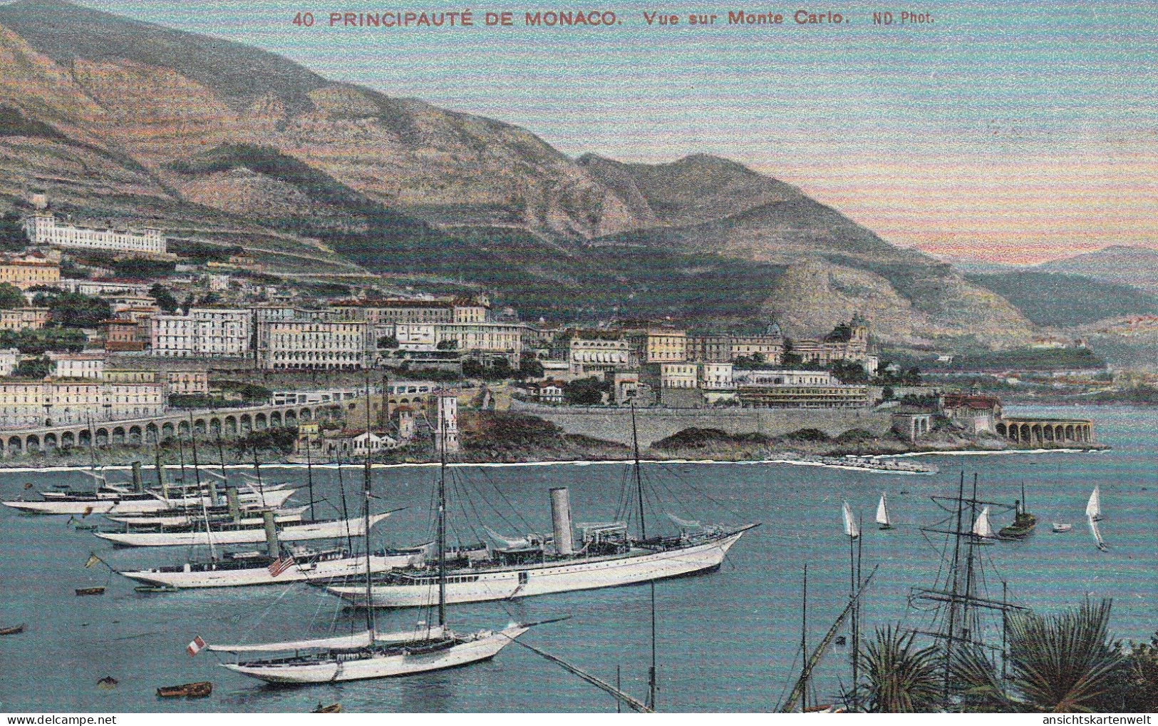 Principauté De Monaco Vue Sur Monte Carlo Ngl #D0828 - Altri & Non Classificati
