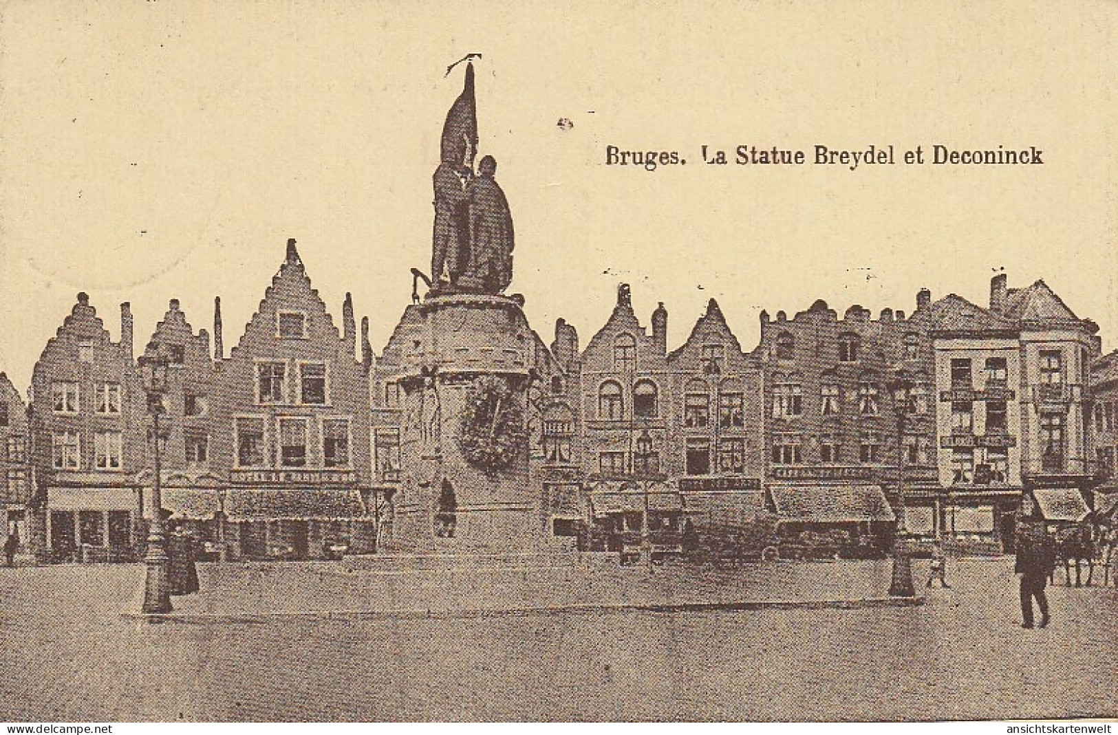Bruges La Statue Breydel Et Deconinck Feldpgl1917 #D1211 - Andere & Zonder Classificatie