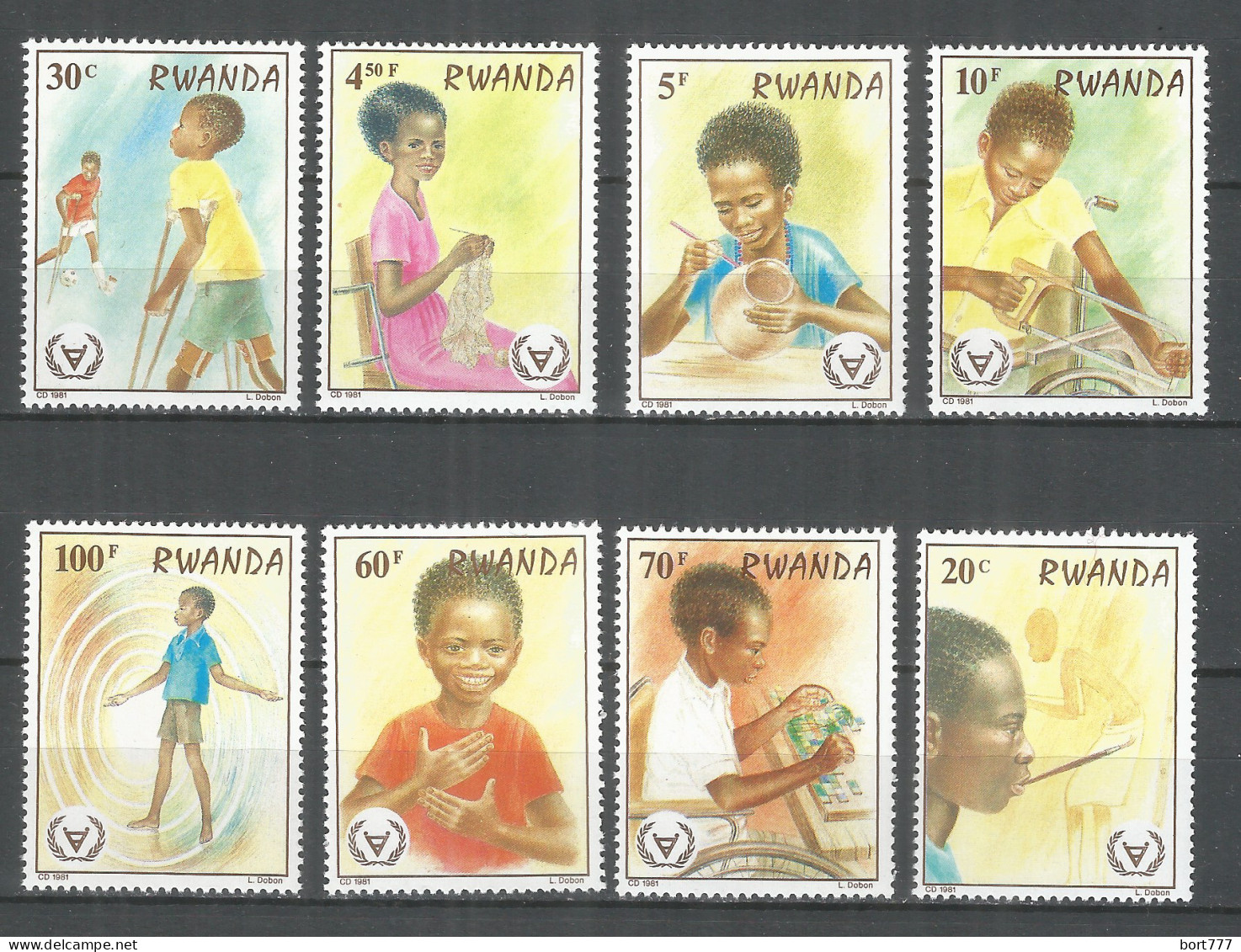 Rwanda 1981 Year ,mint Stamps MNH(**) Mi.# 1143-1150 - Ongebruikt