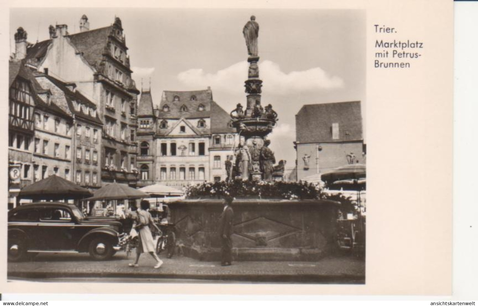 Trier Marktplatz Mit Petrus-Brunnen Ngl #218.773 - Autres & Non Classés