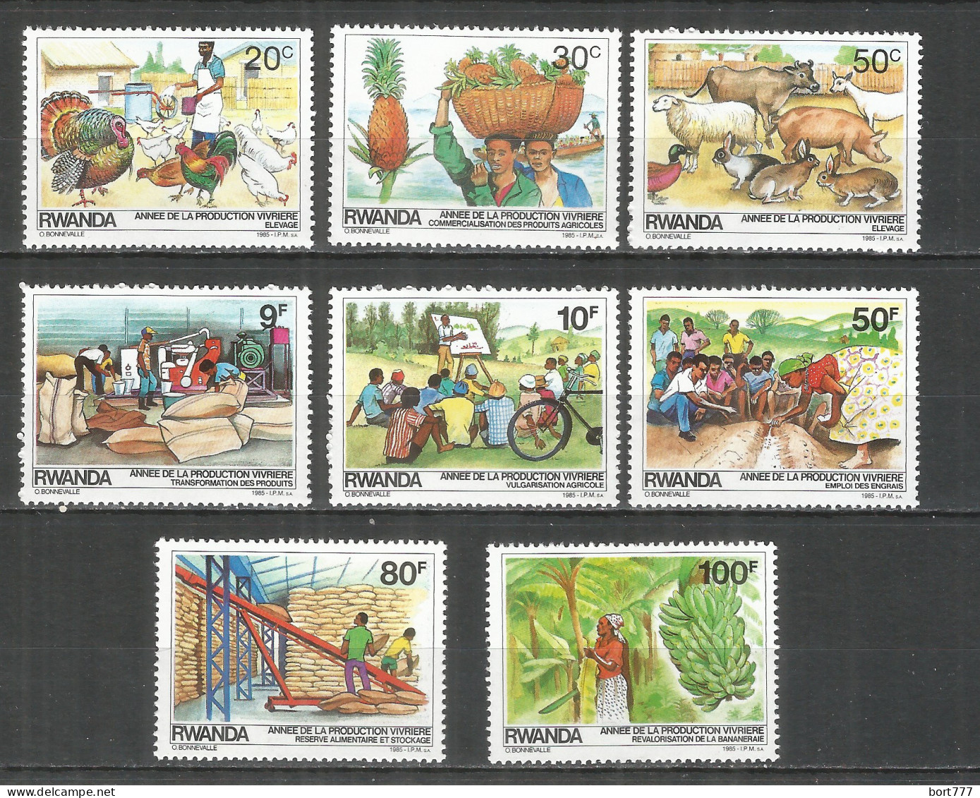 Rwanda 1985 Year ,mint Stamps MNH(**) Mi.# 1297-1304 - Unused Stamps