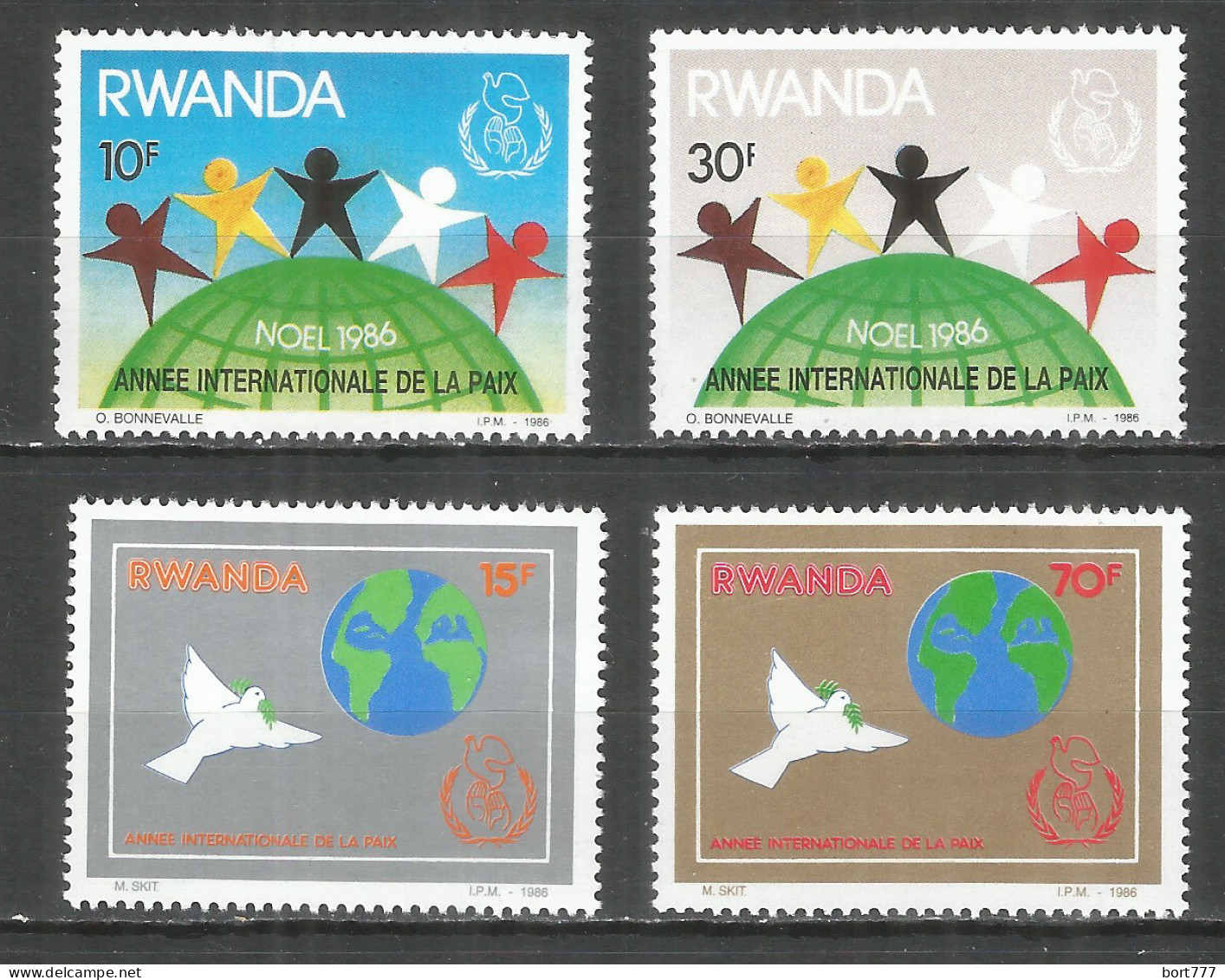 Rwanda 1986 Year ,mint Stamps MNH(**) Mi.# 1354-1357 - Unused Stamps