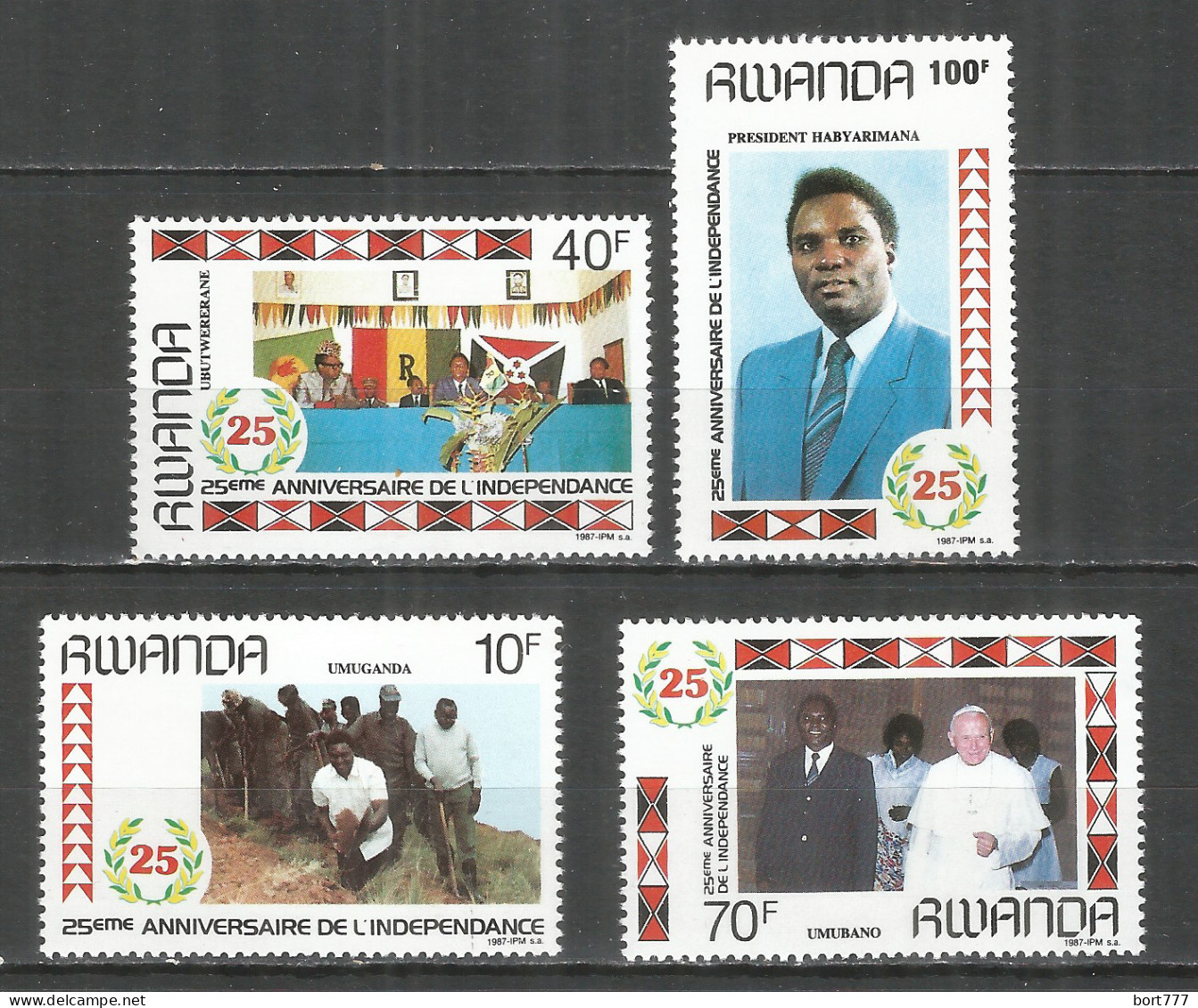 Rwanda 1987 Year ,mint Stamps MNH(**) Mi.# 1366-1389 - Unused Stamps