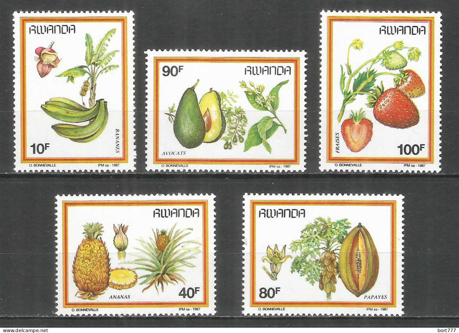 Rwanda 1987 Year ,mint Stamps MNH(**) Mi.# 1370-1374 - Neufs