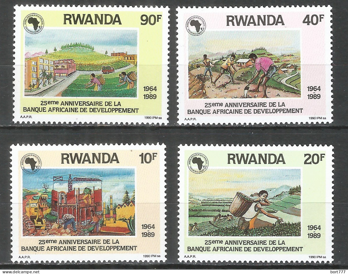 Rwanda 1990 Year ,mint Stamps MNH(**) Mi.# 1429-1432 - Unused Stamps