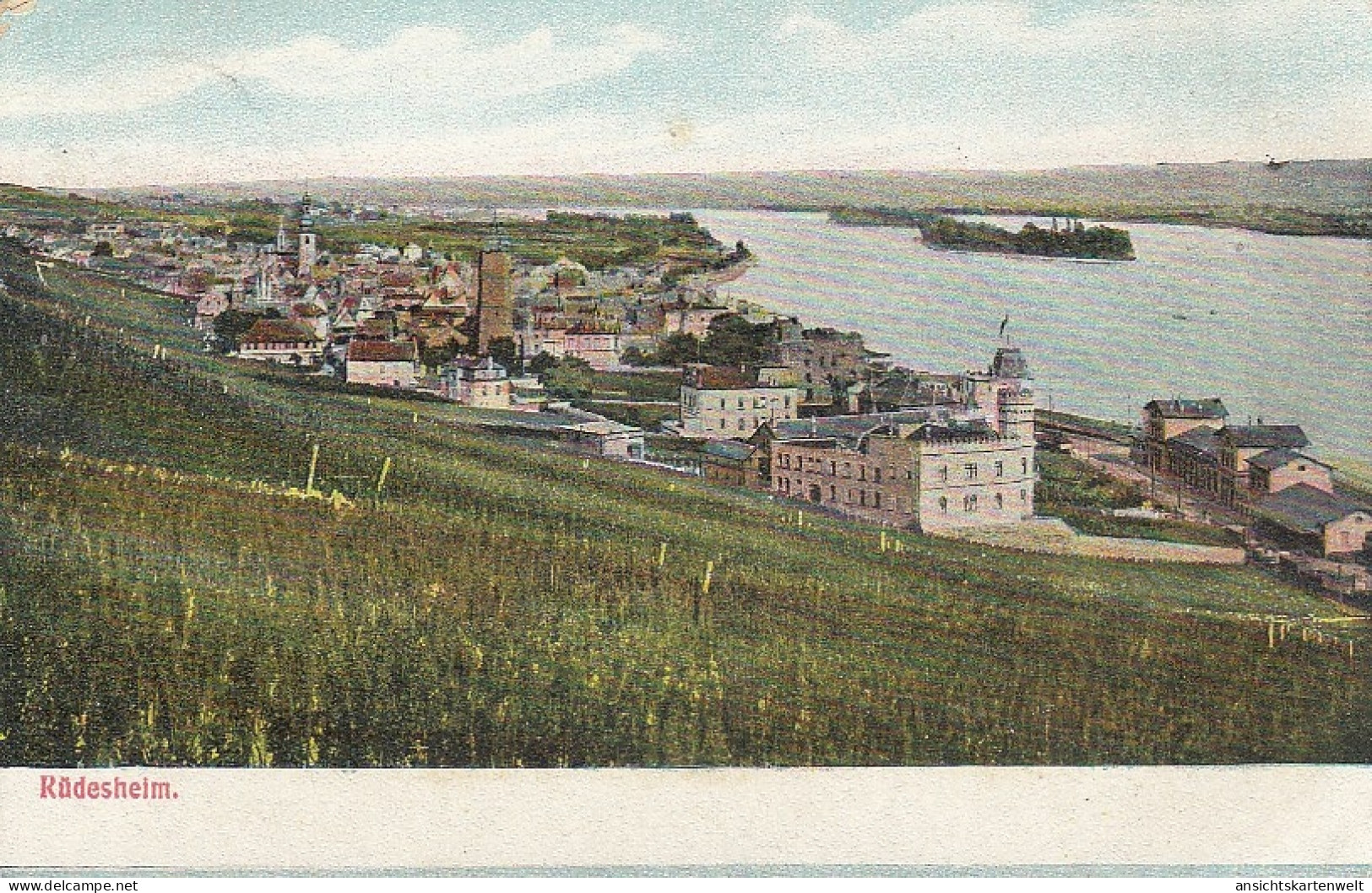 Rüdesheim Am Rhein Panorama Ngl #D1496 - Sonstige & Ohne Zuordnung