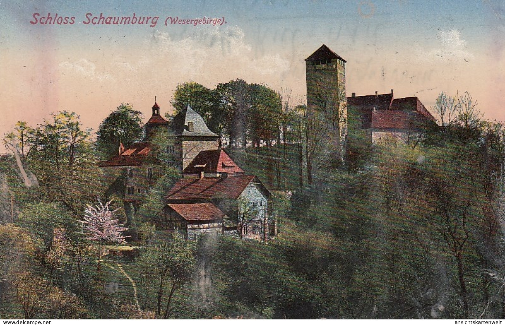 Schloss Schaumburg Im Wesergebirge Feldpgl1918? #D1271 - Other & Unclassified