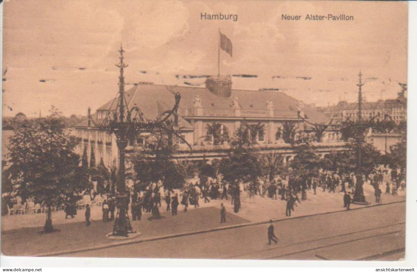 Hamburg Neuer Alster-Pavillon Feldpglca.1915 #218.698 - Altri & Non Classificati