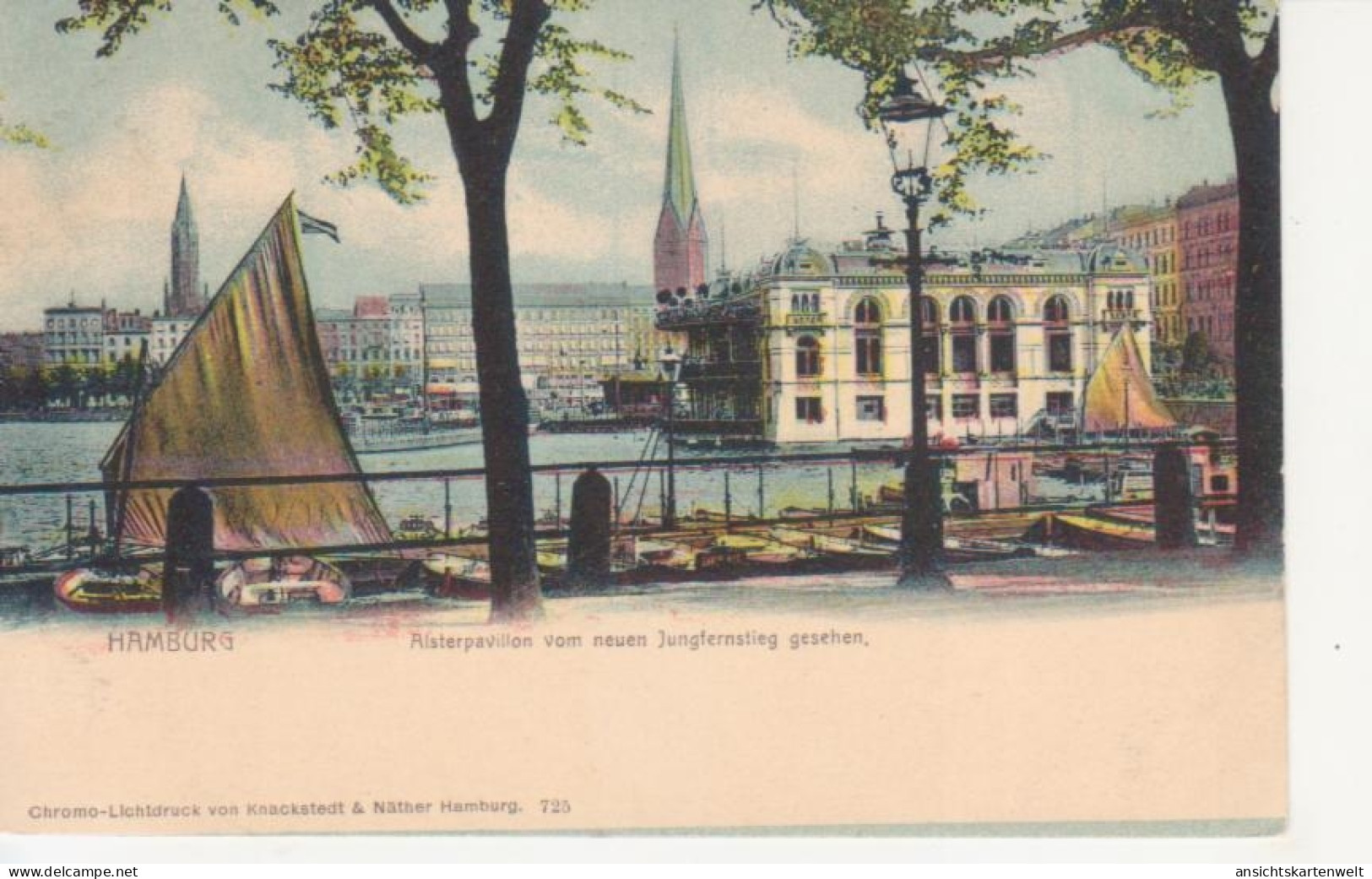 Hamburg Alsterpavillon Vom Neuen Jungfernstieg Gesehen Ngl #218.726 - Andere & Zonder Classificatie