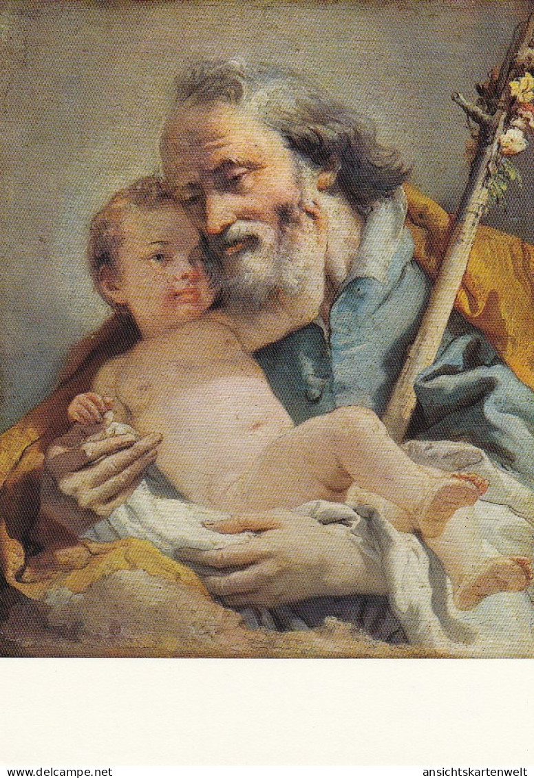 GIOV.DOM.TIEPOLO Hl.Joseph Mit Christkind Ngl #D1678 - Paintings