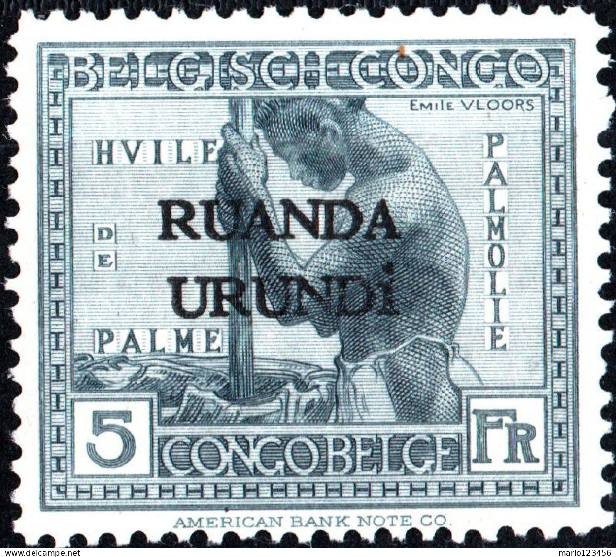RUANDA-URUNDI, ARTIGIANATO, 1924, NUOVI (MLH*) Mi:RW-U 17I, Scott:RW-U 22, Yt:RW-U 60 - Neufs