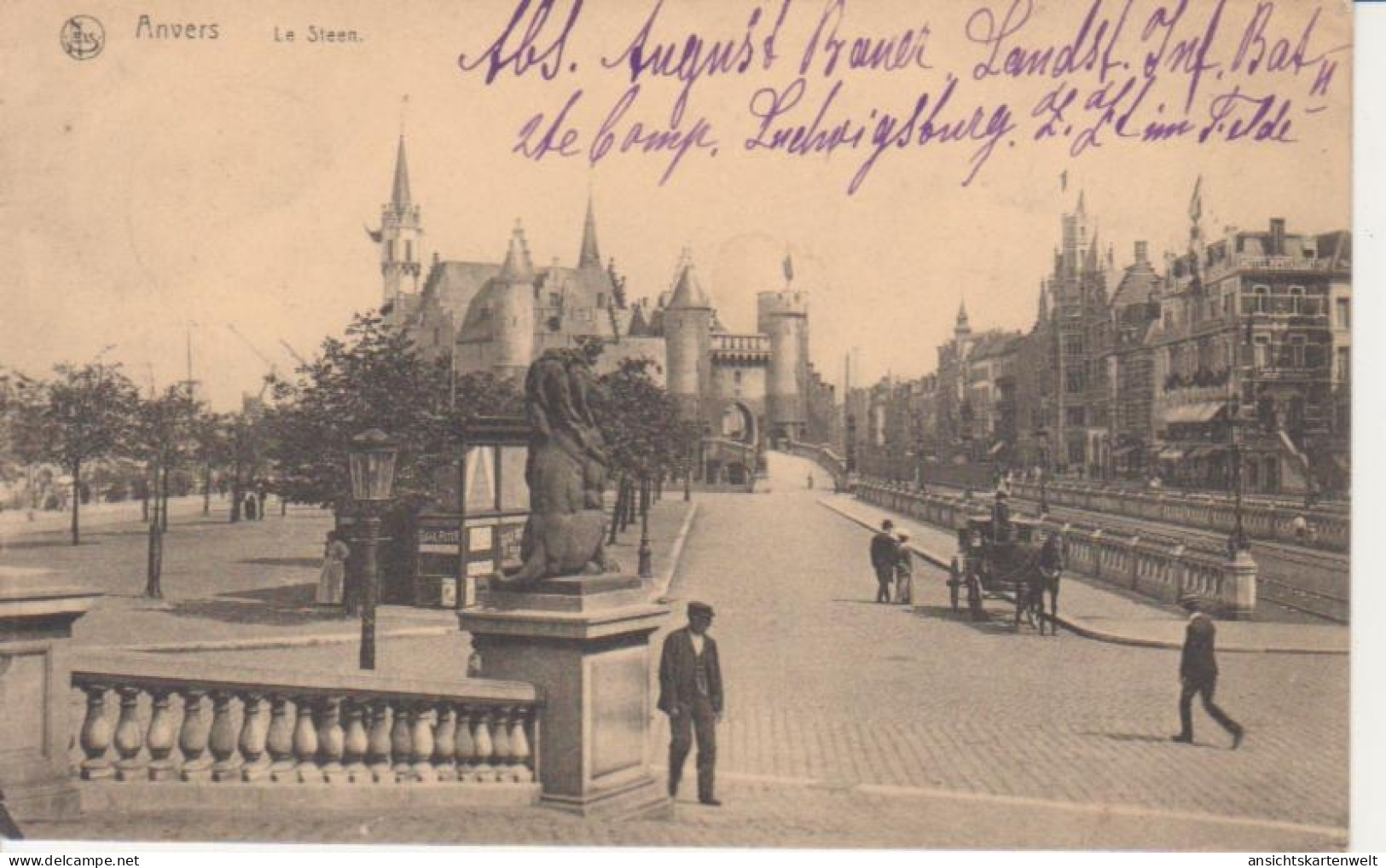 Antwerpen Le Steen Feldpglca.1915 #218.593 - Autres & Non Classés