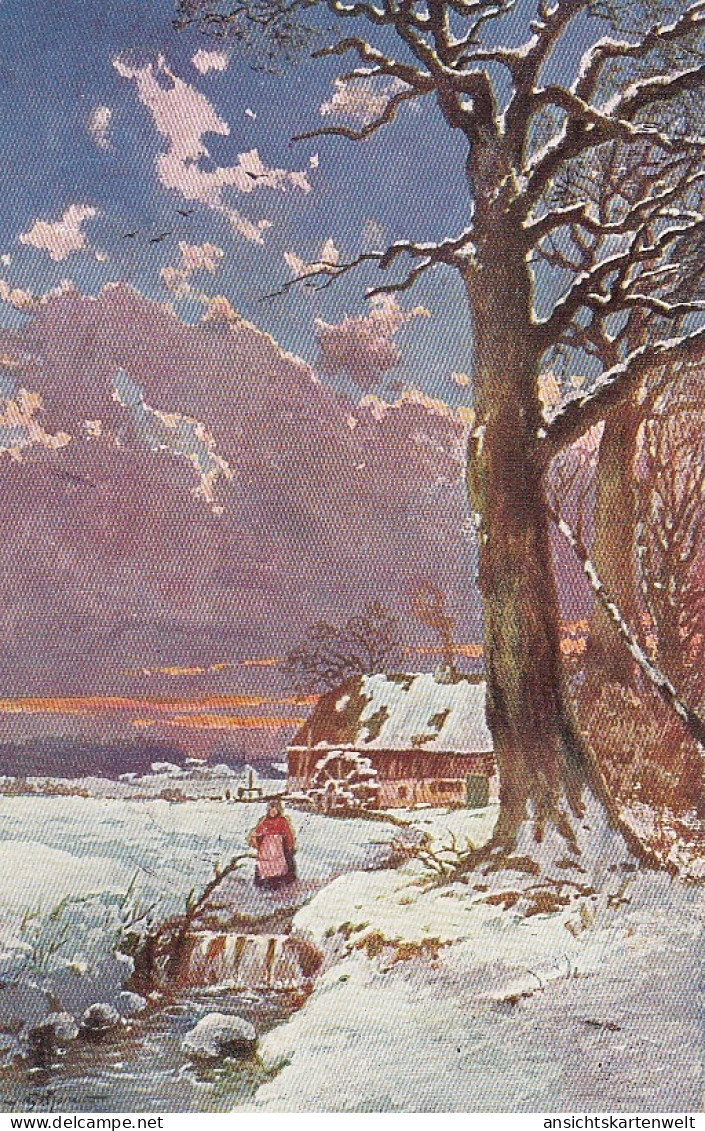 Winter-Idyll Künstlerkarte Gl1910 #D1767 - Ohne Zuordnung