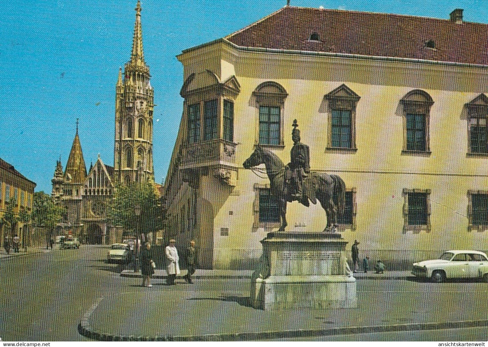 Budapest Matthiaskirche Arbeiterbewegungsmuseum András-Denkmal Glum 1960? #D1999 - Ungarn