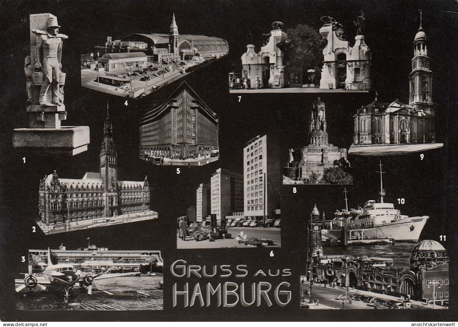 Gruss Aus Hamburg Mehrbildkarte Ngl #D1925 - Altri & Non Classificati