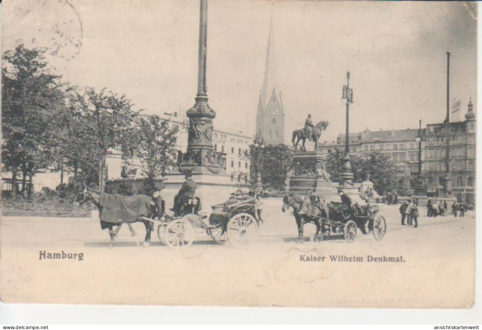 Hamburg Kaiser Wilhelm-Denkmal Gl1905 #219.173 - Andere & Zonder Classificatie