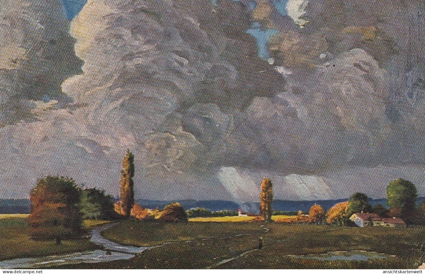 Landschaft Mit Gewitter-Schauer Feldpgl1918 #D2486 - Zonder Classificatie