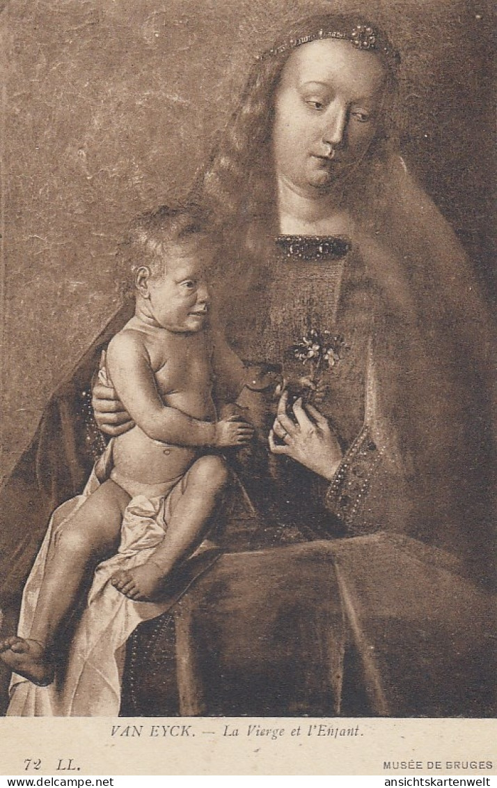 VAN EYCK La Vierge Et L'Enfant Ngl #D2495 - Peintures & Tableaux