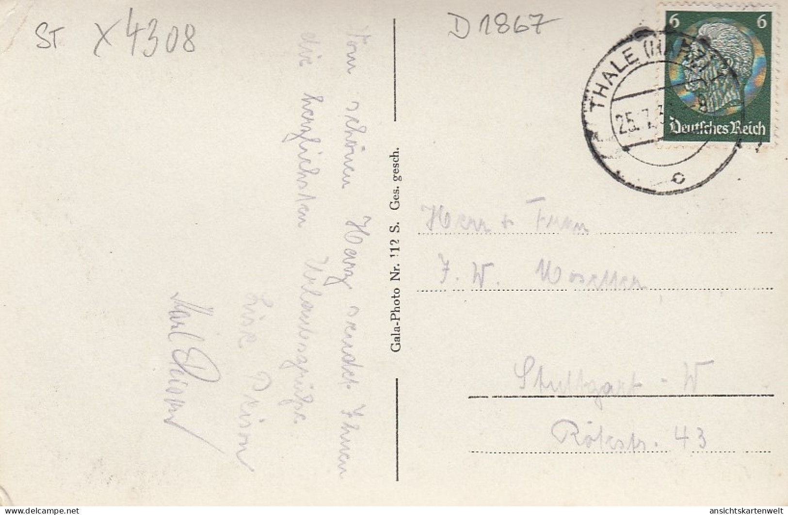 Bodekessel B.Thale/Harz Gl1933? #D1867 - Other & Unclassified