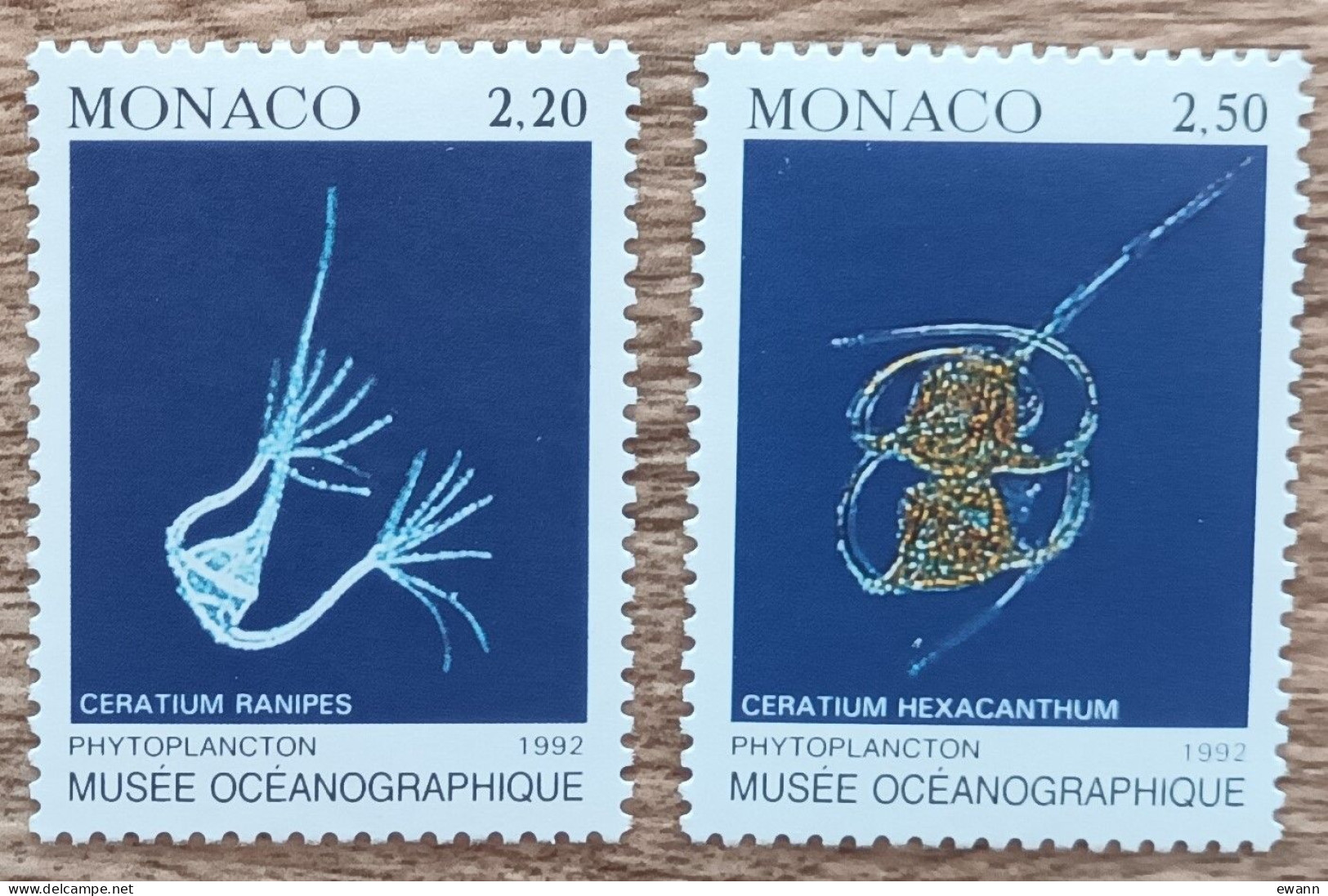 Monaco - YT N°1850, 1851 - Protection De L'environnement Marin - 1992 - Neuf - Unused Stamps