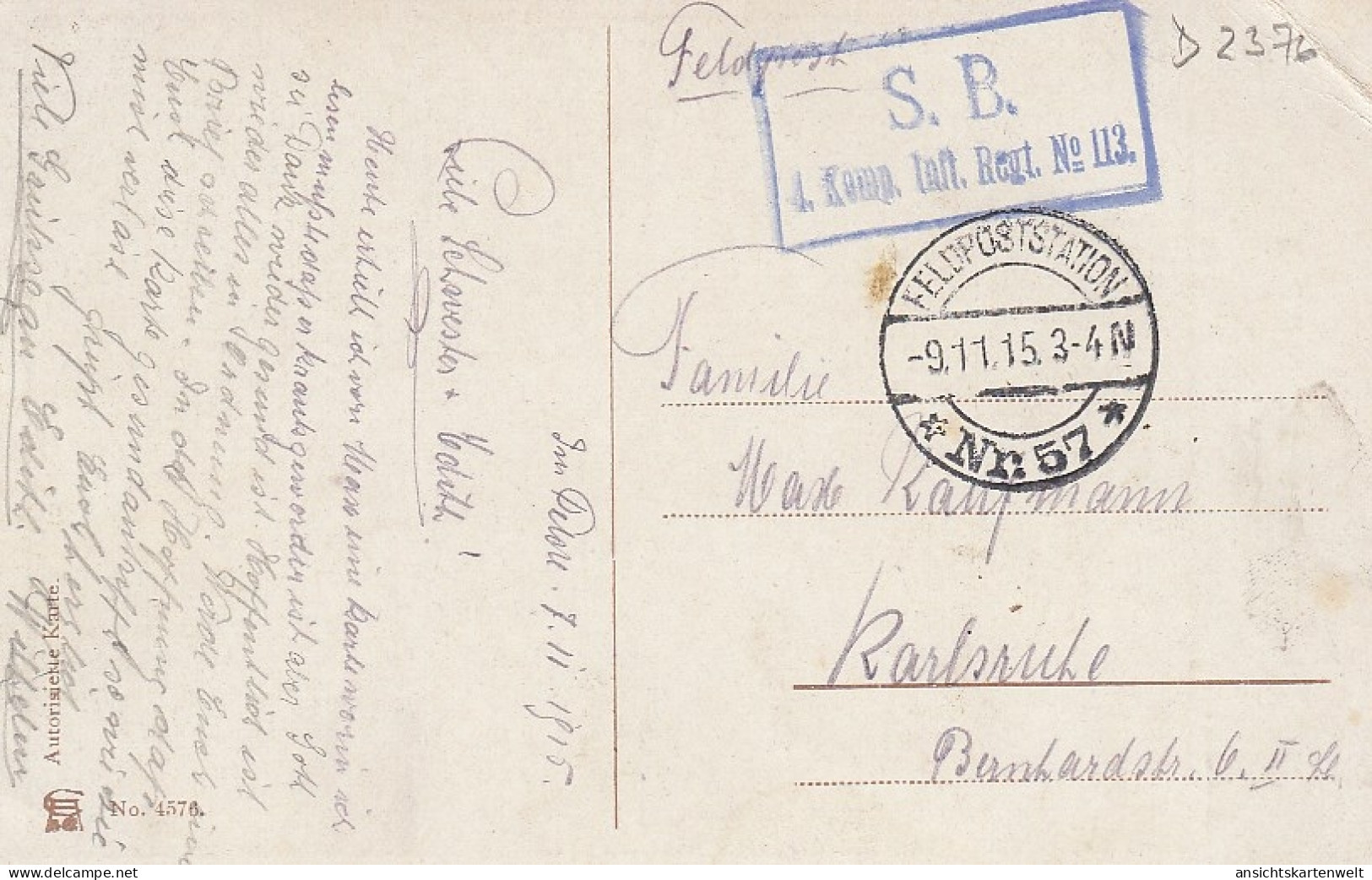 Kronprinz Rupprecht Von Bayern, Generalfeldmarschall Feldpgl1915 #D2376 - Case Reali