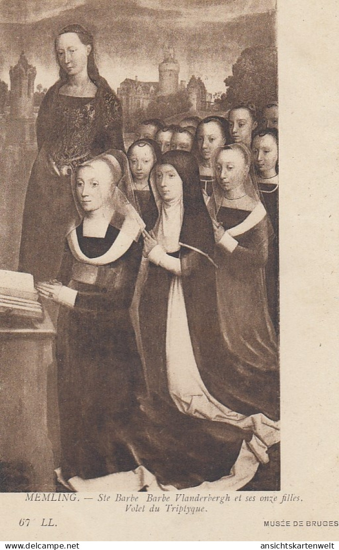 MEMLING Ste.Barbe Vlanderbergh Et Ses Onze Filles Ngl #D2493 - Malerei & Gemälde