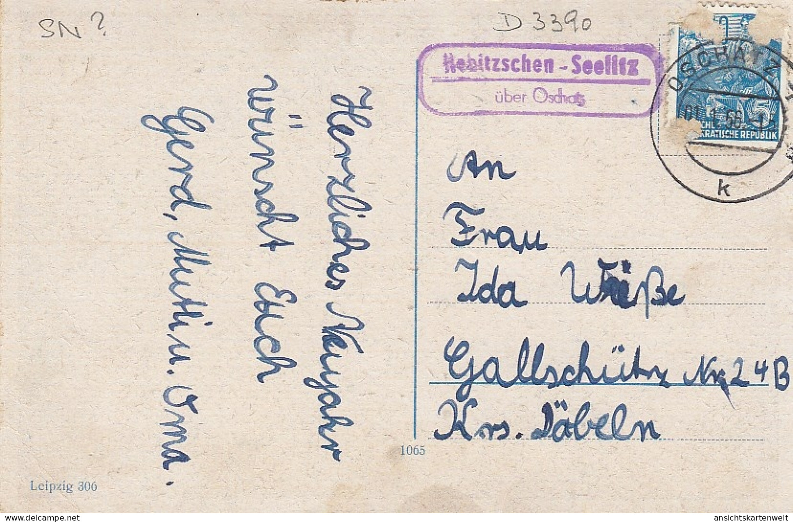 Wer Kennt Dieses Anwesen? Hebitzschen-Seelitz? Gl1958 #D3390 - Altri & Non Classificati