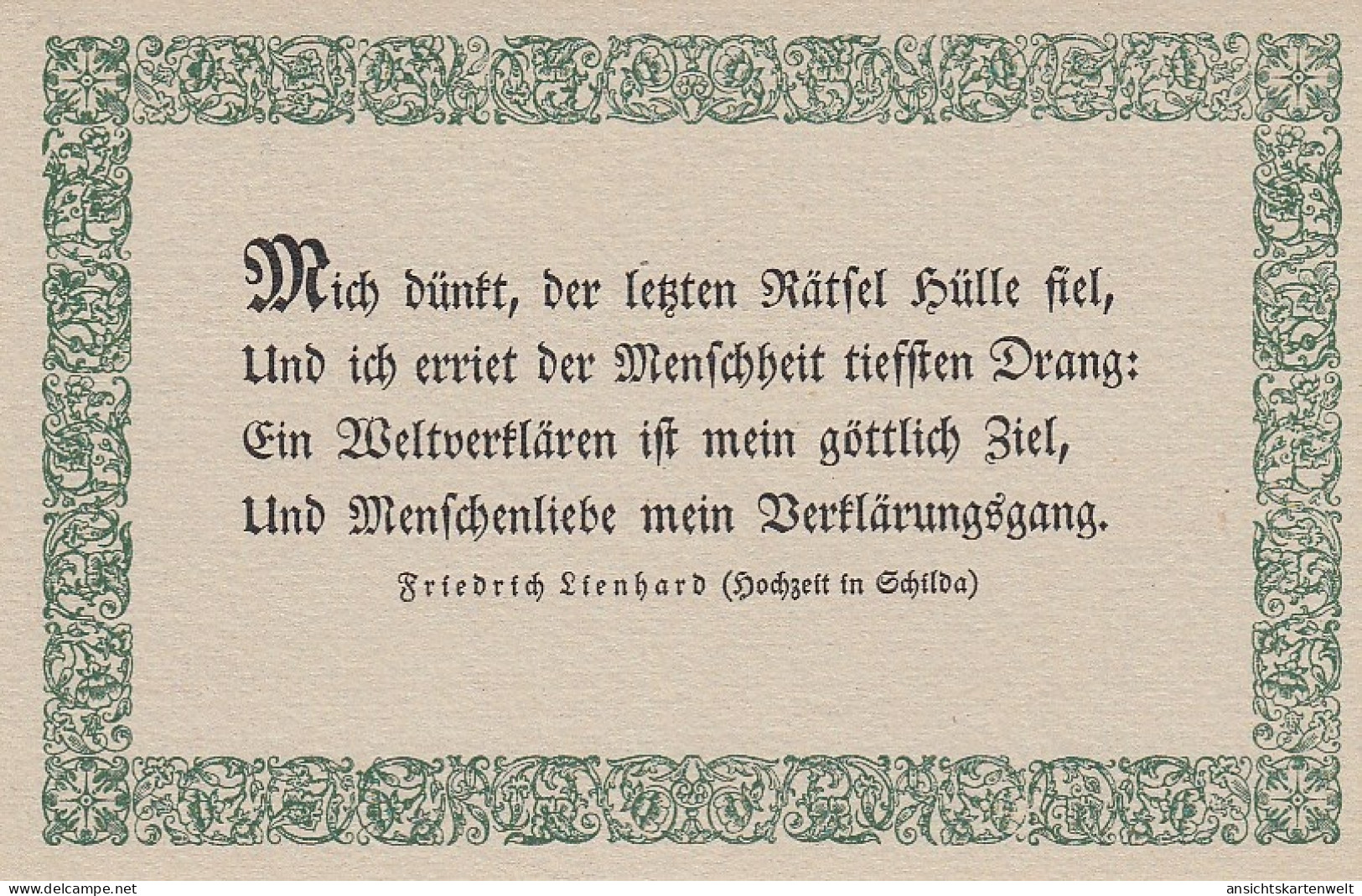 Mich Dünkt, Der Letzten Rätsel Hülle Fiel, ... Ngl #D3383 - Altri & Non Classificati