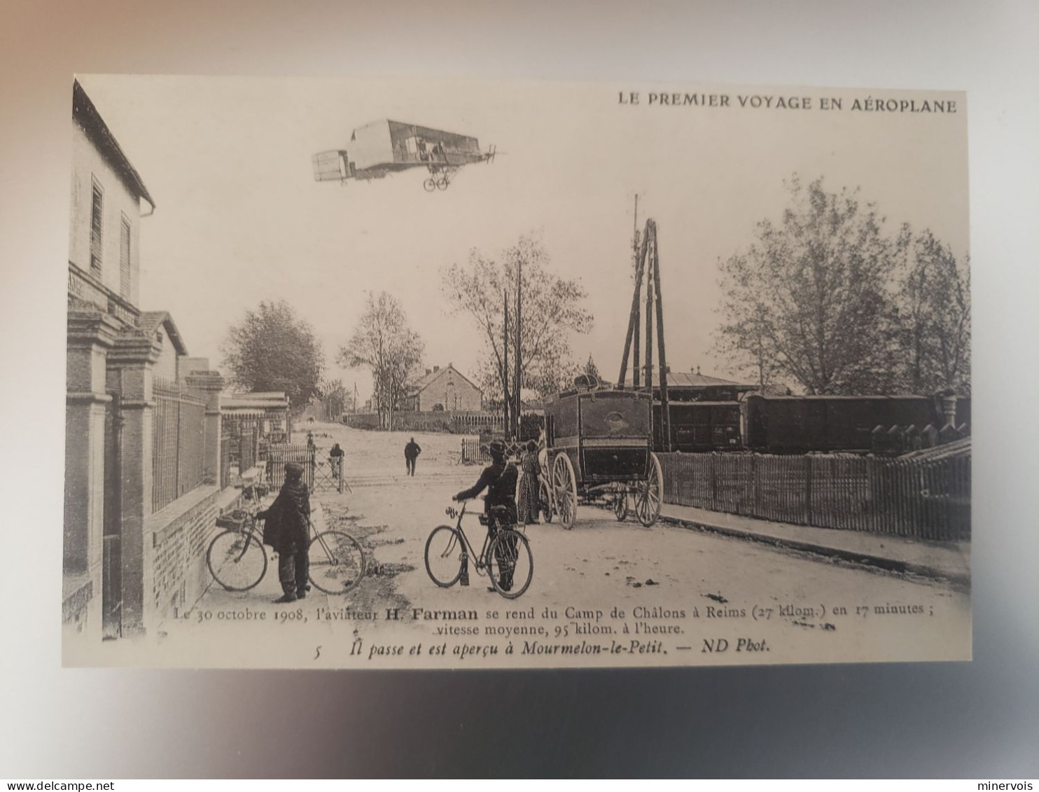 Le 30/10/1908 L'aviateur H.farman Se Rend Au Camp De Chalons A Reims (reedition) - ....-1914: Precursores