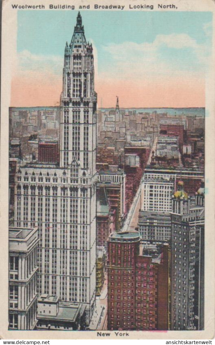 New York Woolworth Building And Broadway Looking North Gl1923 #219.655 - Other & Unclassified