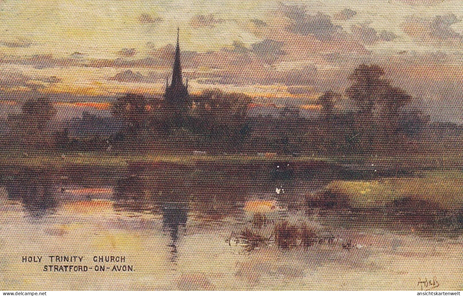 Stratford-on-Avon Holy Trinity Church Künstlerkarte Ngl #D2954 - Andere & Zonder Classificatie