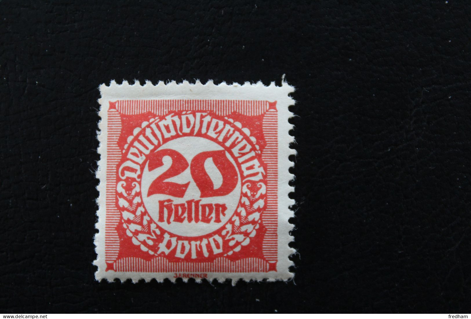 1920 Mi AT P 78x  20 HELLER ROUGE  / CHIFFRE  OBLITERE NEUF  MH - Portomarken