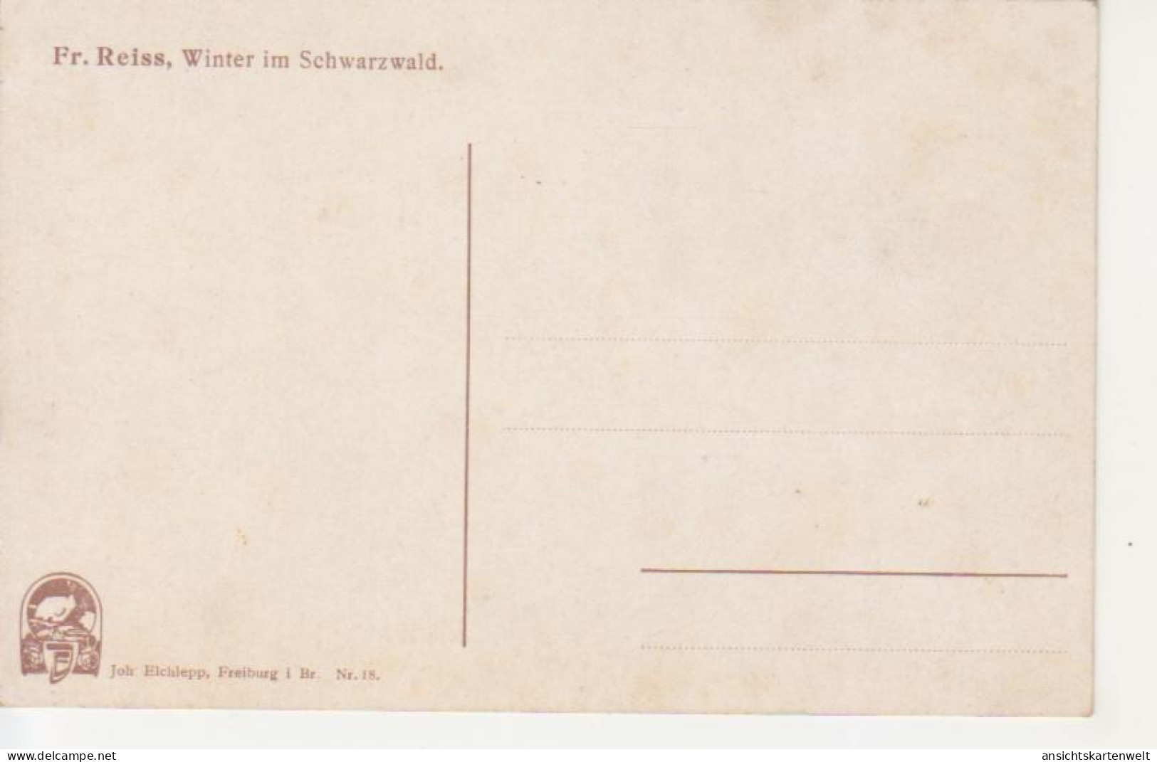 Fr. Reiss - Winter Im Schwarzwald Nr.18 Ngl #219.679 - Zonder Classificatie