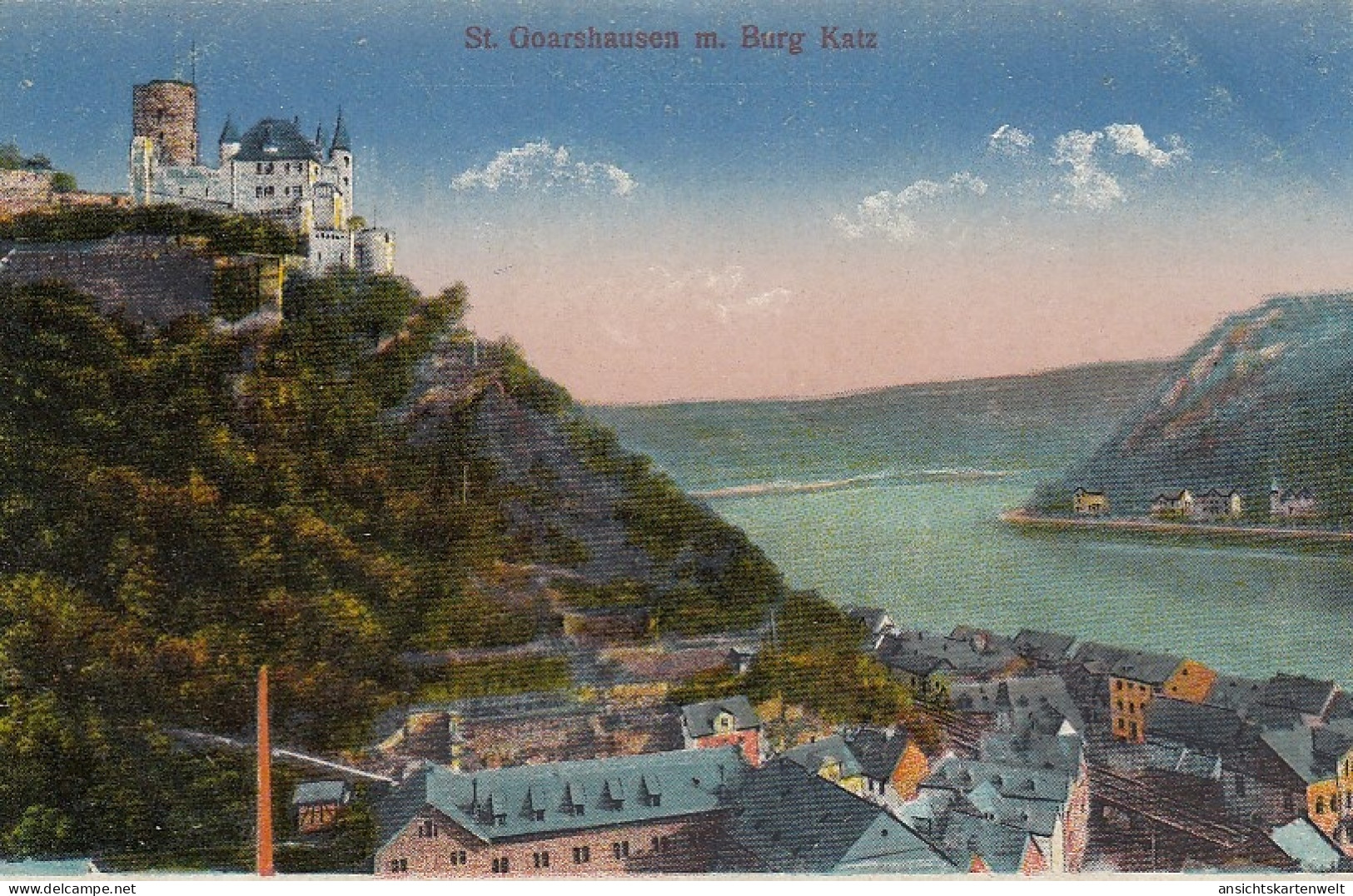 St.Goarshausen Mit Burg Katz Ngl #D3249 - Other & Unclassified