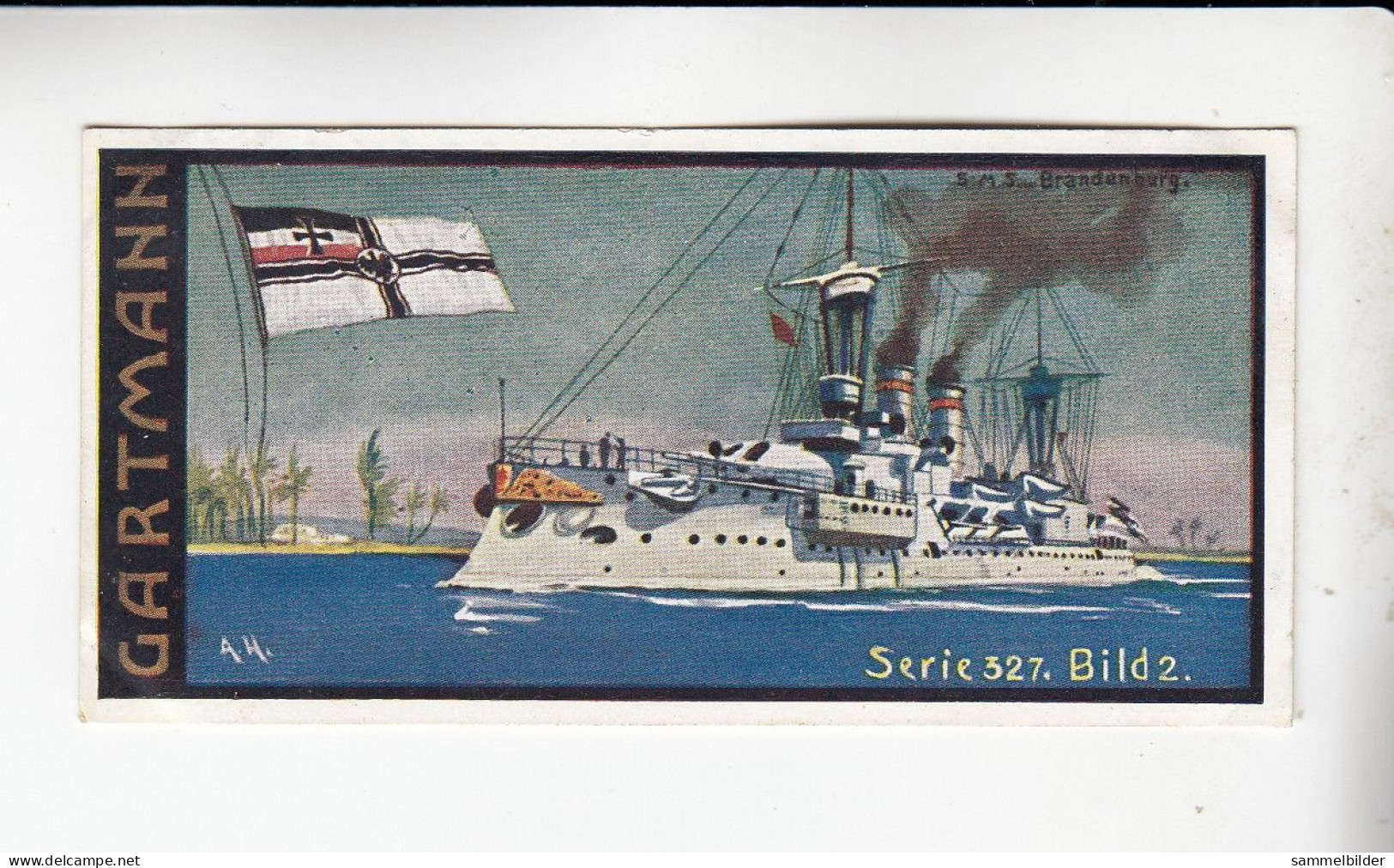 Gartmann  Deutsche Kriegsschiffe S.M.S. Brandenburg       Serie 327 #2 Von 1909 - Sonstige & Ohne Zuordnung