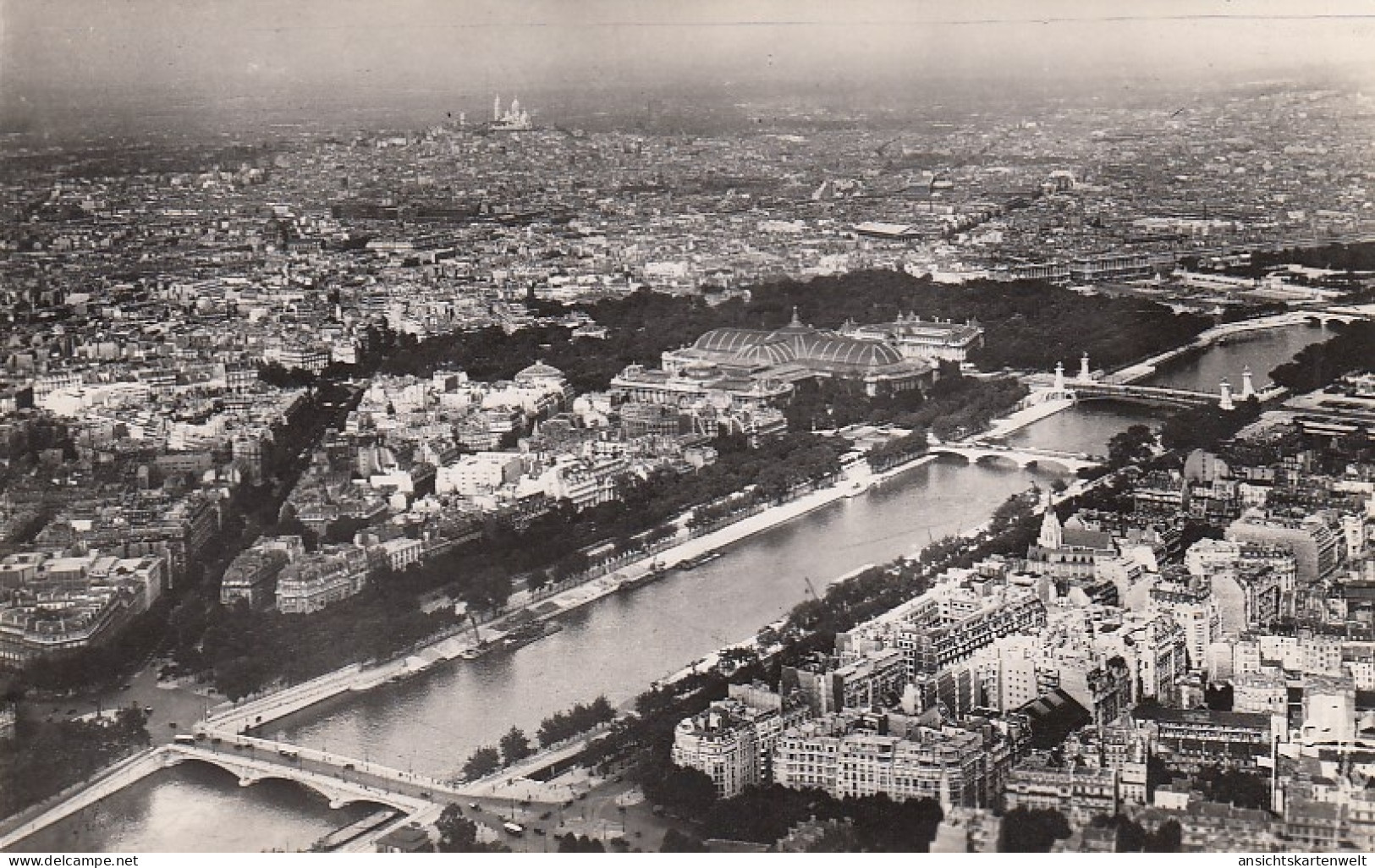 Paris Vue Pnoramic Pris Des L'Tour Eiffel Sur La Seine Et La Butte Montm. Gl1959 #D3961 - Sonstige & Ohne Zuordnung