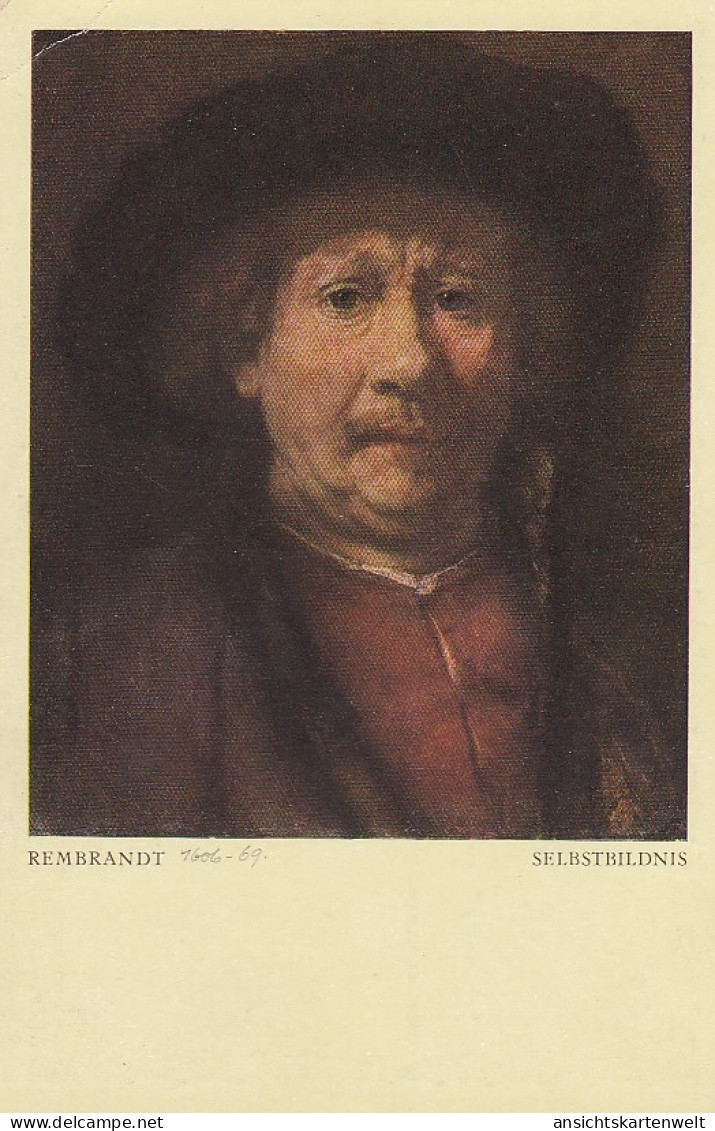 REMBRANDT Selbstbildnis Ngl #D4014 - Peintures & Tableaux