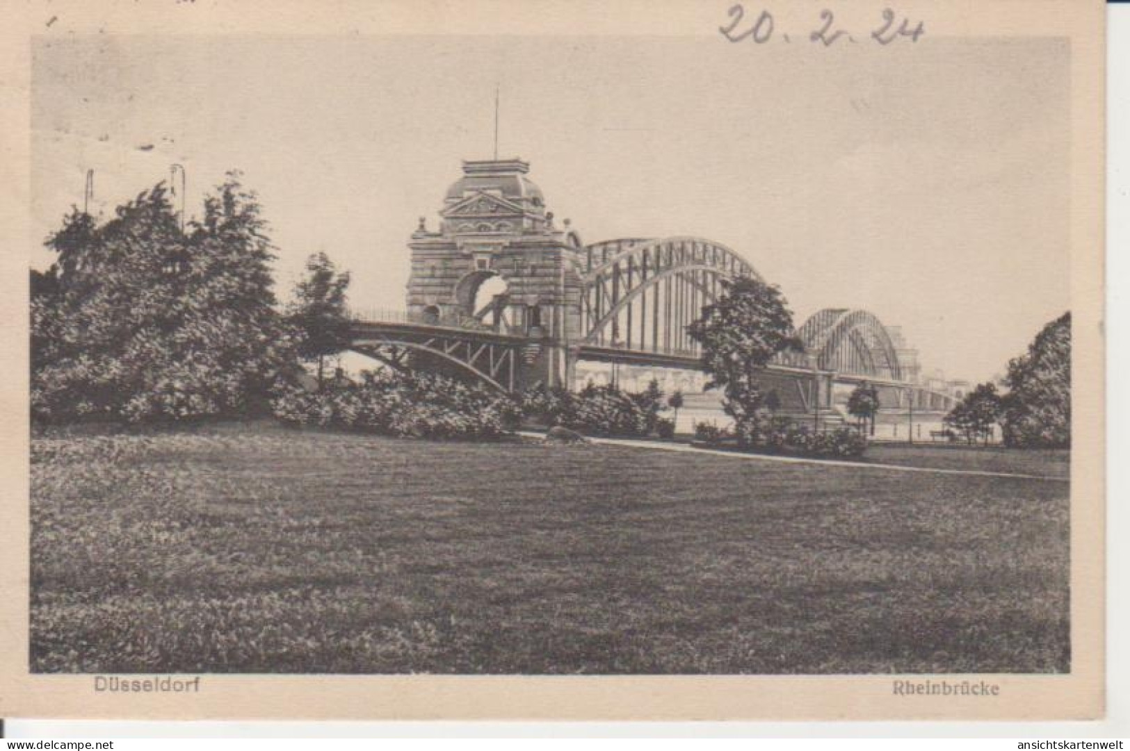 Düsseldorf Rheinbrücke Gl1924 #219.914 - Autres & Non Classés