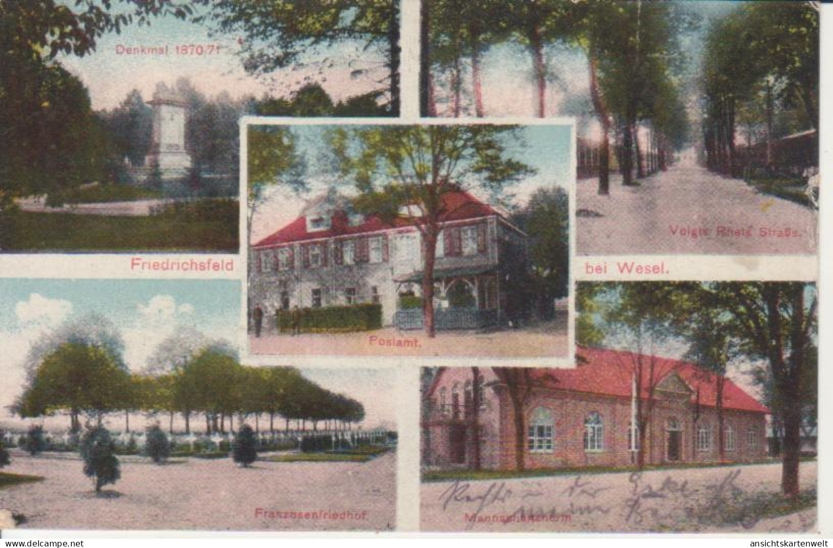 Friedrichsfeld Bei Wesel 5 Anichten Feldpgl1917 #219.985 - Autres & Non Classés