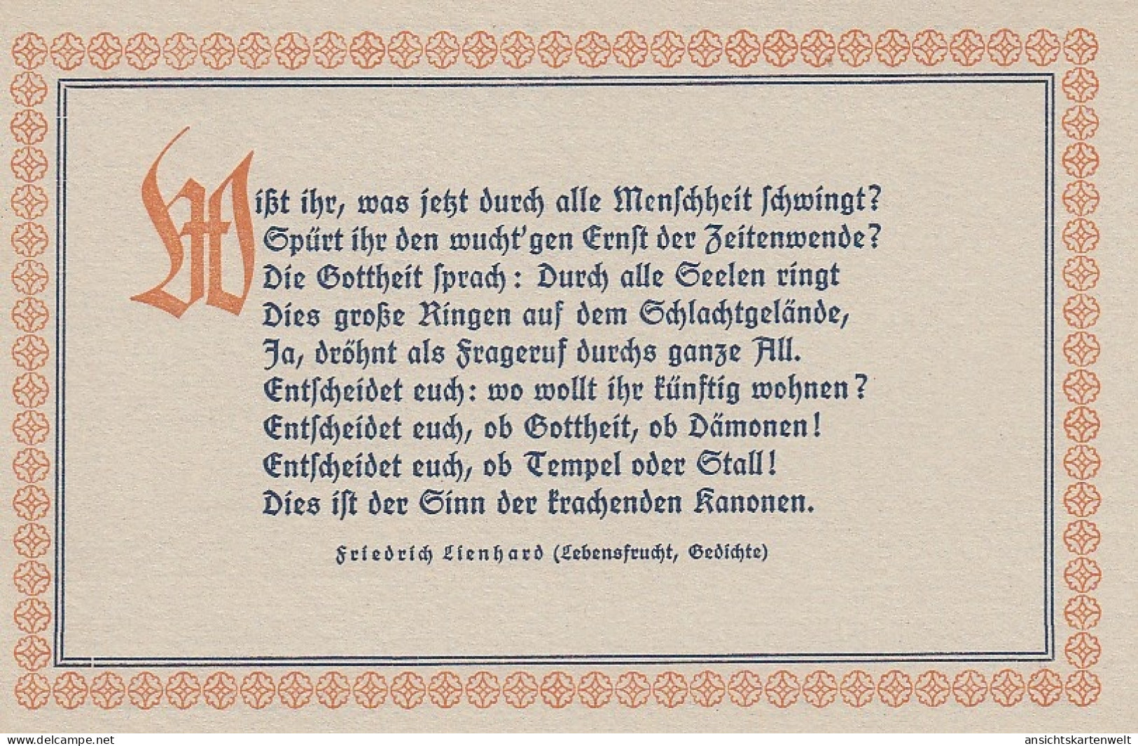 Wißt Ihr, Was Jetzt Durch Alle Menschheit ... Ngl #D3386 - Andere & Zonder Classificatie